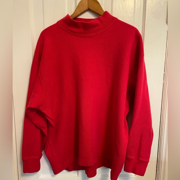 Tops - 90’s Fushia Ribbed Cotton Sweatshirt